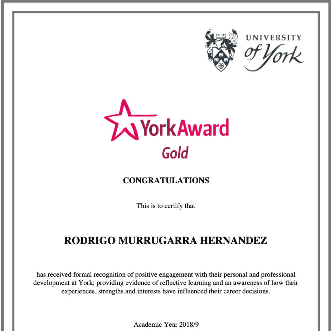 york award gold